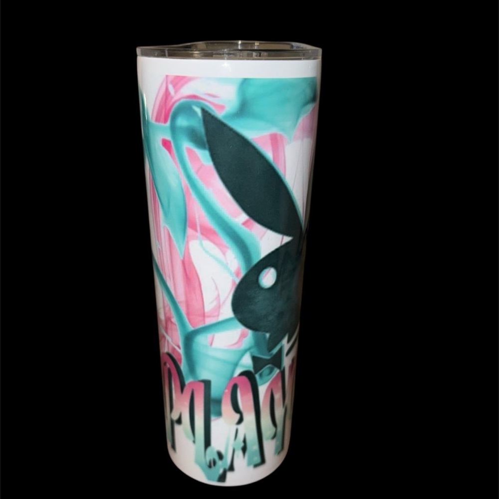 Stylish Pink and Teal Art Tumbler